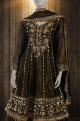 Black Tissue Anarkali Suit