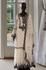 Off White Chinnon Garara Suit