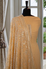 Peach Georgette Sequins Suit