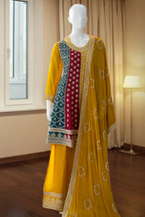Mustard Chinnon Sharara Set
