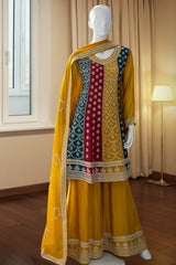 Mustard Chinnon Sharara Set