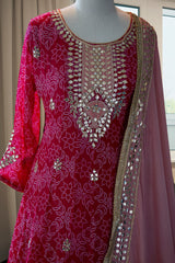 Magenta Chinnon Gown