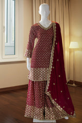 Magenta Chinnon Garara Set