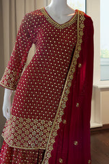 Magenta Chinnon Garara Set