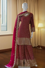 Magenta Chinnon Garara Set