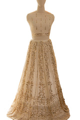 Ivory Handcrafted Kamdani Lehenga Set