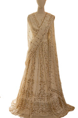 Ivory Handcrafted Kamdani Lehenga Set