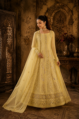 Yellow Georgette Anarkali