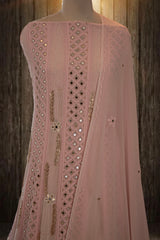 Pink Georgette Chikankari Anarkali