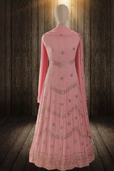 Pink Georgette Kamdani Anarkali