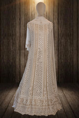 White Georgette Chikankari Anarkali