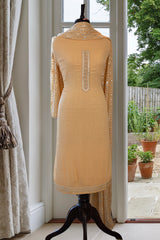 Peach Georgette Sequins Suit