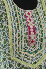 Mehndi Green Cotton Printed Suit